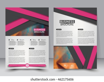Abstract flyer design background. Brochure template. Can be used for magazine cover, business mockup, education, presentation, report. a4 size with editable elements. 