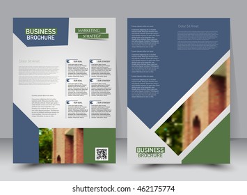 Abstract flyer design background. Brochure template. Can be used for magazine cover, business mockup, education, presentation, report. a4 size with editable elements. 