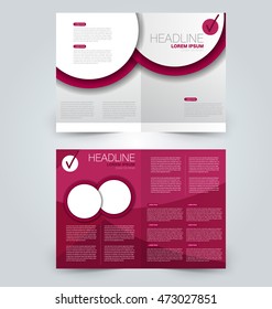 Abstract flyer design background. Brochure template. Can be used for magazine cover, business mockup, education, presentation, report. Pink color