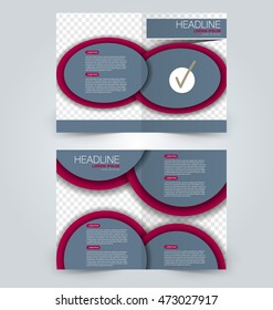 Abstract flyer design background. Brochure template. Can be used for magazine cover, business mockup, education, presentation, report. Grey and pink color