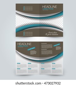 Abstract flyer design background. Brochure template. Can be used for magazine cover, business mockup, education, presentation, report. Green color