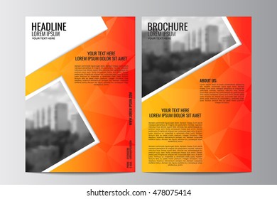 Abstract flyer design background. Brochure template. Can be used for magazine cover, business mockup, education, presentation, report. a4 size with editable elements. EPS 10.