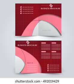 Abstract flyer design background. Brochure template. Can be used for magazine cover, business mockup, education, presentation, report. Red color.