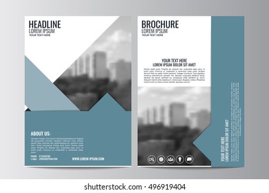 Abstract Flyer Design Background. Brochure Template. Can Be Used For Magazine Cover, Business Mockup, Education, Presentation, Report. A4 Size With Editable Elements. EPS 10.