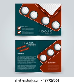 Abstract flyer design background. Brochure template. Can be used for magazine cover, business mockup, education, presentation, report. Red and green color