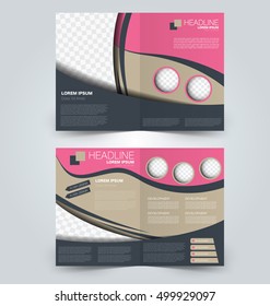 Abstract flyer design background. Brochure template. Can be used for magazine cover, business mockup, education, presentation, report. Pink and brown color