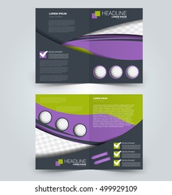 Abstract flyer design background. Brochure template. Can be used for magazine cover, business mockup, education, presentation, report. Purple and green color