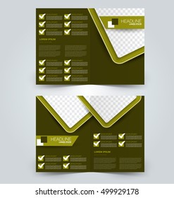 Abstract flyer design background. Brochure template. Can be used for magazine cover, business mockup, education, presentation, report. Green color