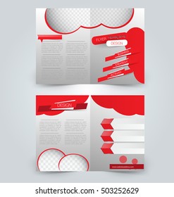Abstract flyer design background. Brochure template. Can be used for magazine cover, business mockup, education, presentation, report. Red color.