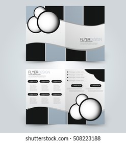 Abstract flyer design background. Brochure template. Can be used for magazine cover, business mockup, education, presentation, report. Black and grey color
