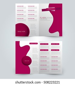Abstract flyer design background. Brochure template. Can be used for magazine cover, business mockup, education, presentation, report. Red color