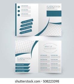 Abstract flyer design background. Brochure template. Can be used for magazine cover, business mockup, education, presentation, report. Blue color