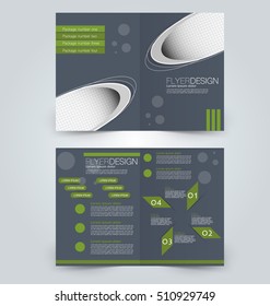 Abstract flyer design background. Brochure template. Can be used for magazine cover, business mockup, education, presentation, report. Green and grey color