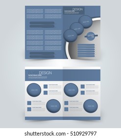 Abstract flyer design background. Brochure template. Can be used for magazine cover, business mockup, education, presentation, report. Blue color