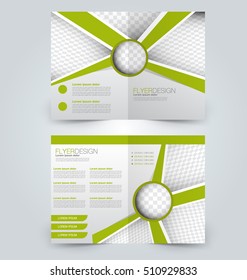 Abstract flyer design background. Brochure template. Can be used for magazine cover, business mockup, education, presentation, report. Green color
