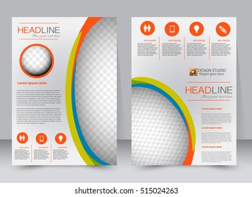 Abstract flyer design background. Brochure template. Annual report cover. Can be used for magazine, business mockup set, education, presentation. Vector illustration a4 size.