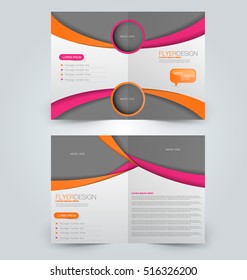 Abstract flyer design background. Brochure template. Can be used for magazine cover, business mockup, education, presentation, report.