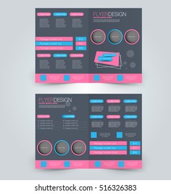 Abstract flyer design background. Brochure template. Can be used for magazine cover, business mockup, education, presentation, report.