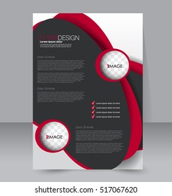 Abstract flyer design background. Brochure template. For magazine cover, business mockup, education, presentation, report. Vector illustration