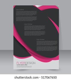 Abstract flyer design background. Brochure template. For magazine cover, business mockup, education, presentation, report. Vector illustration