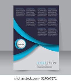 Abstract flyer design background. Brochure template. For magazine cover, business mockup, education, presentation, report. Vector illustration