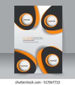 Abstract flyer design background. Brochure template. For magazine cover, business mockup, education, presentation, report. Vector illustration