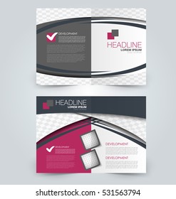 Abstract flyer design background. Brochure template. Can be used for magazine cover, business mockup, education, presentation, report. Pink and grey color.