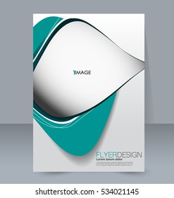 Abstract flyer design background. Brochure template. For magazine cover, business mockup, education, presentation, report. Vector illustration. Green color
