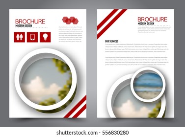 Abstract flyer design background. Brochure template. Annual report cover. Magazine, business mockup set, education, presentation slide. Vector illustration a4 size.  Red color.