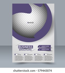 Abstract flyer design background. Brochure template. For magazine cover, business mockup, education, presentation, report. Vector illustration. Pink color.