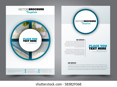 Abstract flyer design background. Brochure template. Annual report cover. Can be used for magazine, business mockup set, education, presentation. Vector illustration a4 size.  Blue color