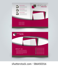 Abstract flyer design background. Brochure template. Can be used for magazine cover, business mockup, education, presentation, report. Pink color.