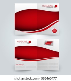 Abstract flyer design background. Brochure template. Can be used for magazine cover, business mockup, education, presentation, report. Red color