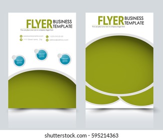 Abstract flyer design background. Brochure template. Annual report cover. For magazine, business, education, presentation. Vector illustration a4 size.  Blue and green color