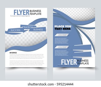 Abstract flyer design background. Brochure template. Annual report cover. For magazine, business, education, presentation. Vector illustration a4 size.  Blue color.