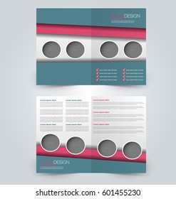 Abstract flyer design background. Brochure template. Can be used for magazine cover, business mockup, education, presentation, report.Green and pink color