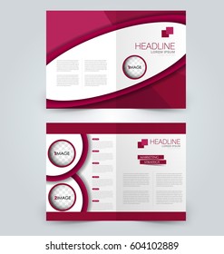 Abstract flyer design background. Brochure template. Can be used for magazine cover, business mockup, education, presentation, report. Red color