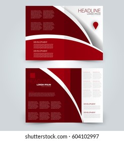 Abstract flyer design background. Brochure template. Can be used for magazine cover, business mockup, education, presentation, report. Red color.