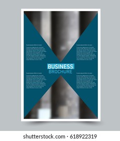 Abstract flyer design background. Brochure template. Can be used for magazine cover, business mockup, education, presentation, report. Blue color.