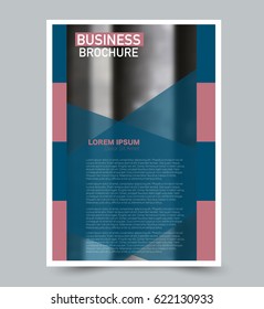 Abstract flyer design background. Brochure template. Can be used for magazine cover, business mockup, education, presentation, report. Pink and blue color.