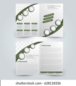 Abstract flyer design background. Brochure template. Can be used for magazine cover, business mockup, education, presentation, report. Green color