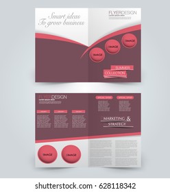 Abstract flyer design background. Brochure template. Can be used for magazine cover, business mockup, education, presentation, report. Red color