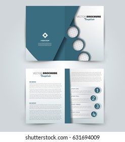 Abstract flyer design background. Brochure template. Can be used for magazine cover, business mockup, education, presentation, report. Blue color