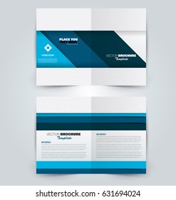 Abstract flyer design background. Brochure template. Can be used for magazine cover, business mockup, education, presentation, report. Blue color