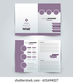 Abstract flyer design background. Brochure template. Can be used for magazine cover, business mockup, education, presentation, report. Purple color
