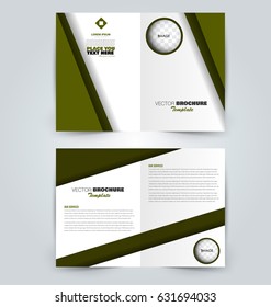 Abstract flyer design background. Brochure template. Can be used for magazine cover, business mockup, education, presentation, report. Green color