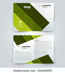 Abstract flyer design background. Brochure template. Can be used for magazine cover, business mockup, education, presentation, report. Green color