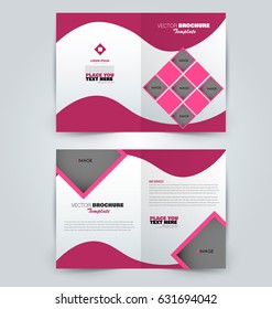 Abstract flyer design background. Brochure template. Can be used for magazine cover, business mockup, education, presentation, report. Pink color