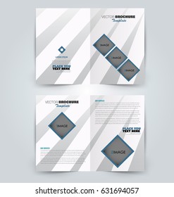 Abstract flyer design background. Brochure template. Can be used for magazine cover, business mockup, education, presentation, report. Blue color