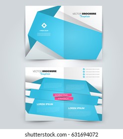 Abstract flyer design background. Brochure template. Can be used for magazine cover, business mockup, education, presentation, report. Blue color